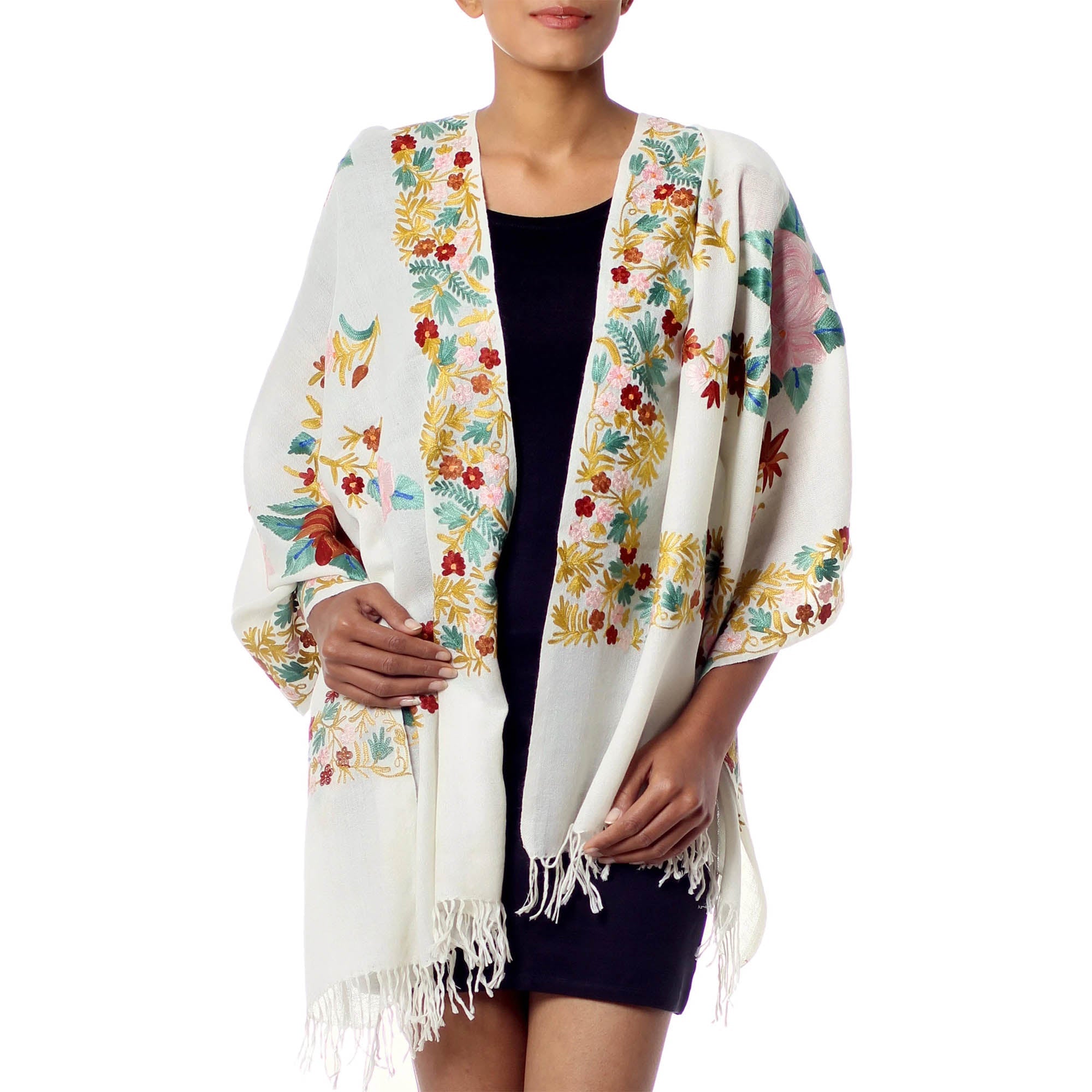 Floral Daydream Wool Shawl