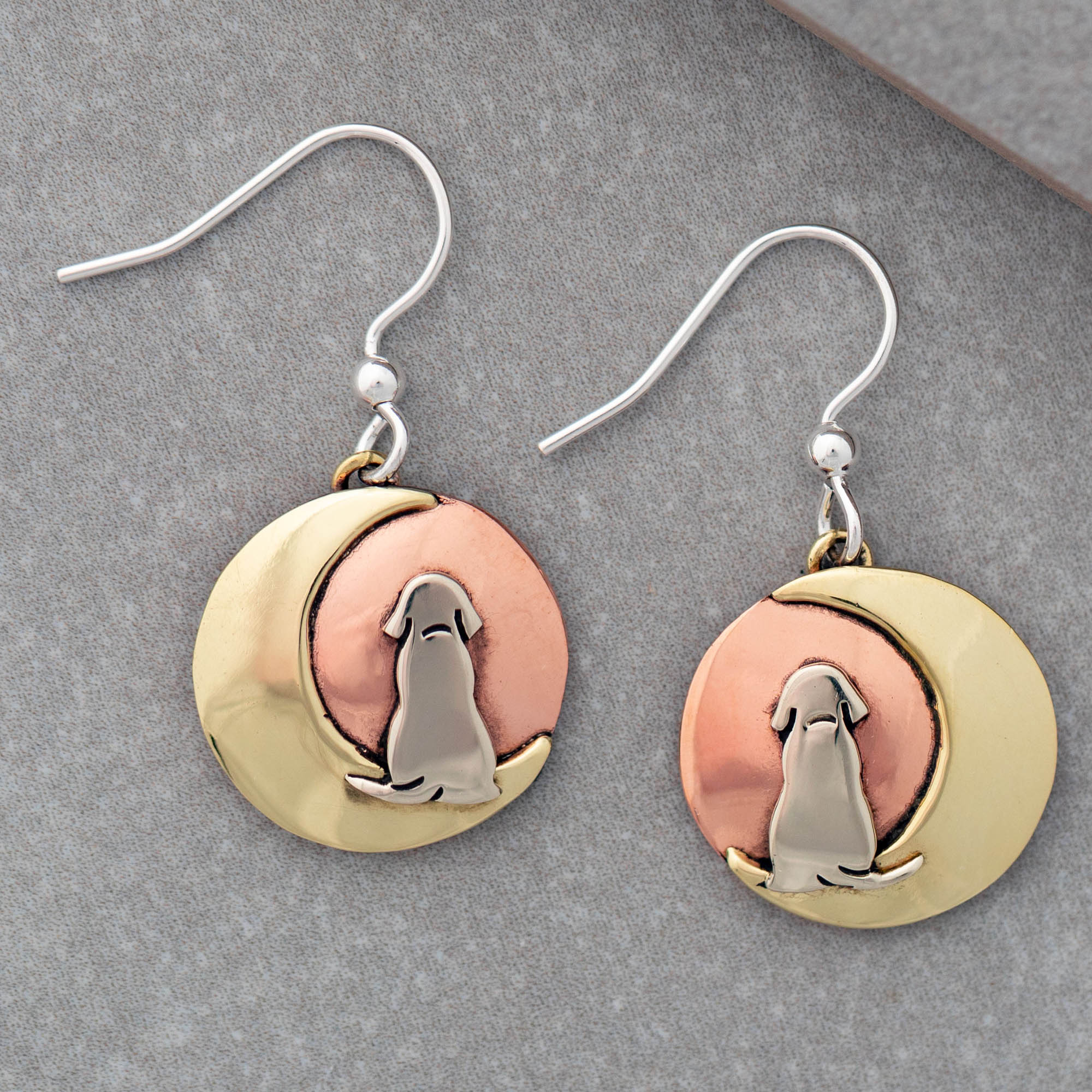 Cat & Dog Mixed Metal Earrings | Handmade, Fair Trade