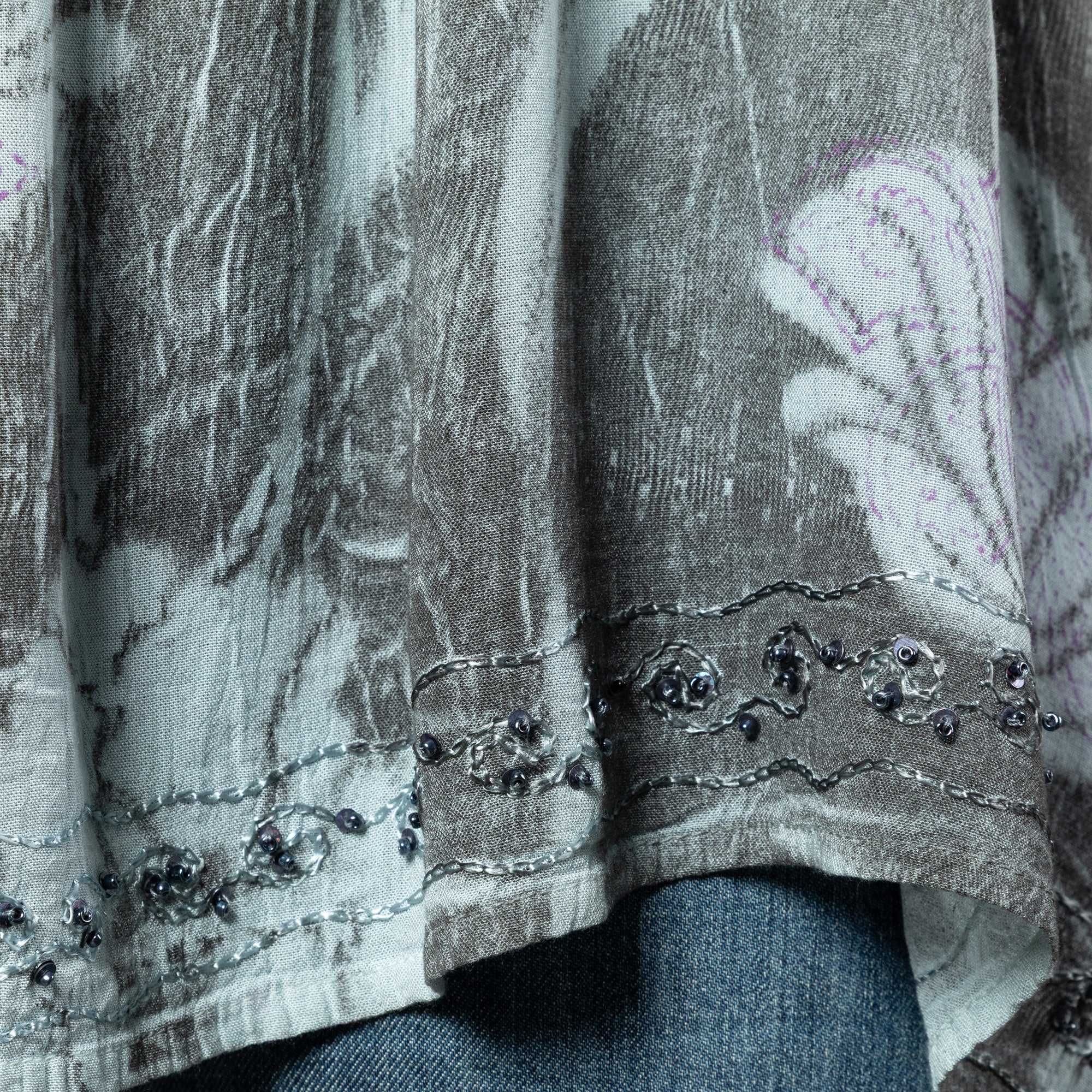 Watercolor Flower Long Sleeve Top