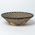 Handwoven Raffia Checkered Star Bowl