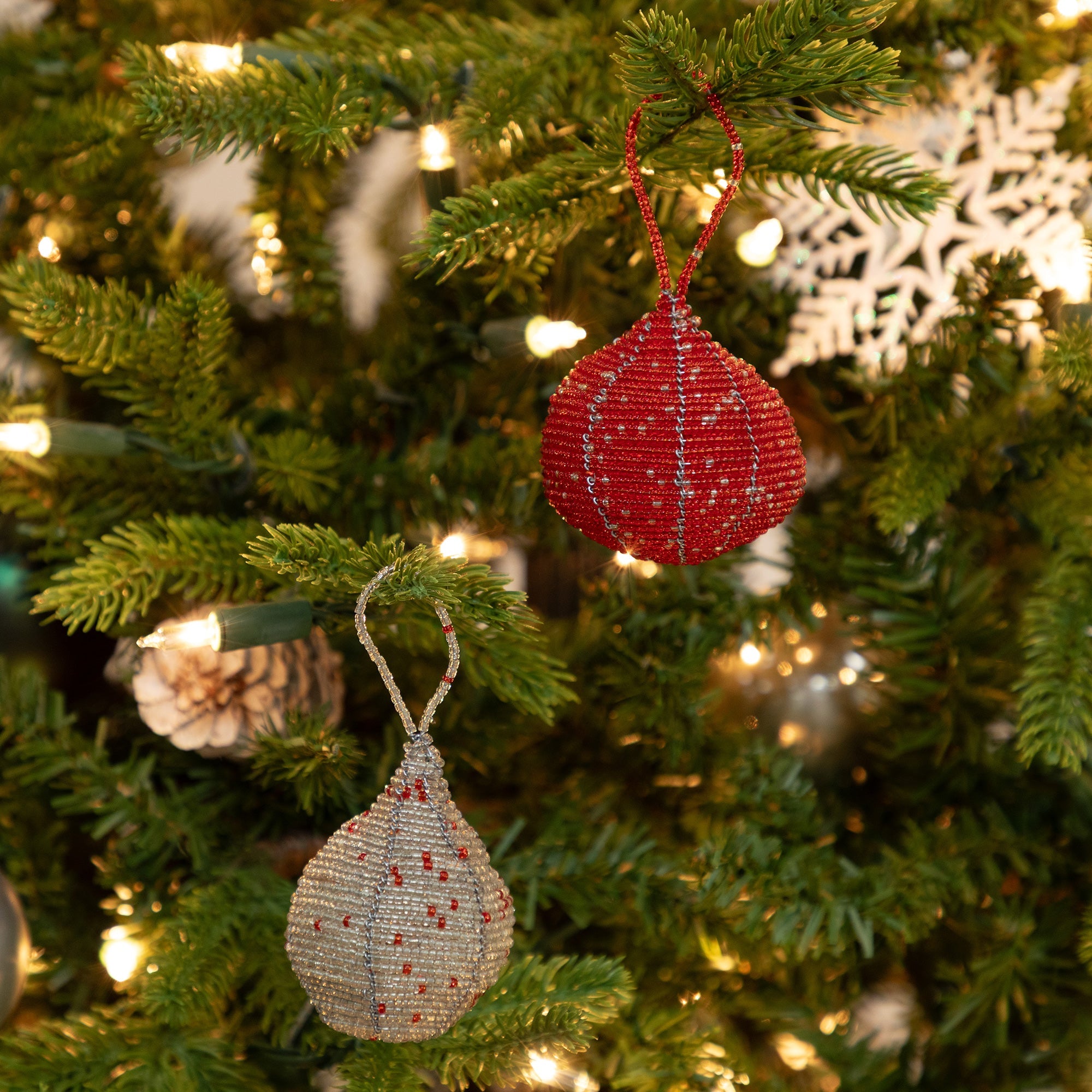 Kenya Hand Beaded Ball Ornament