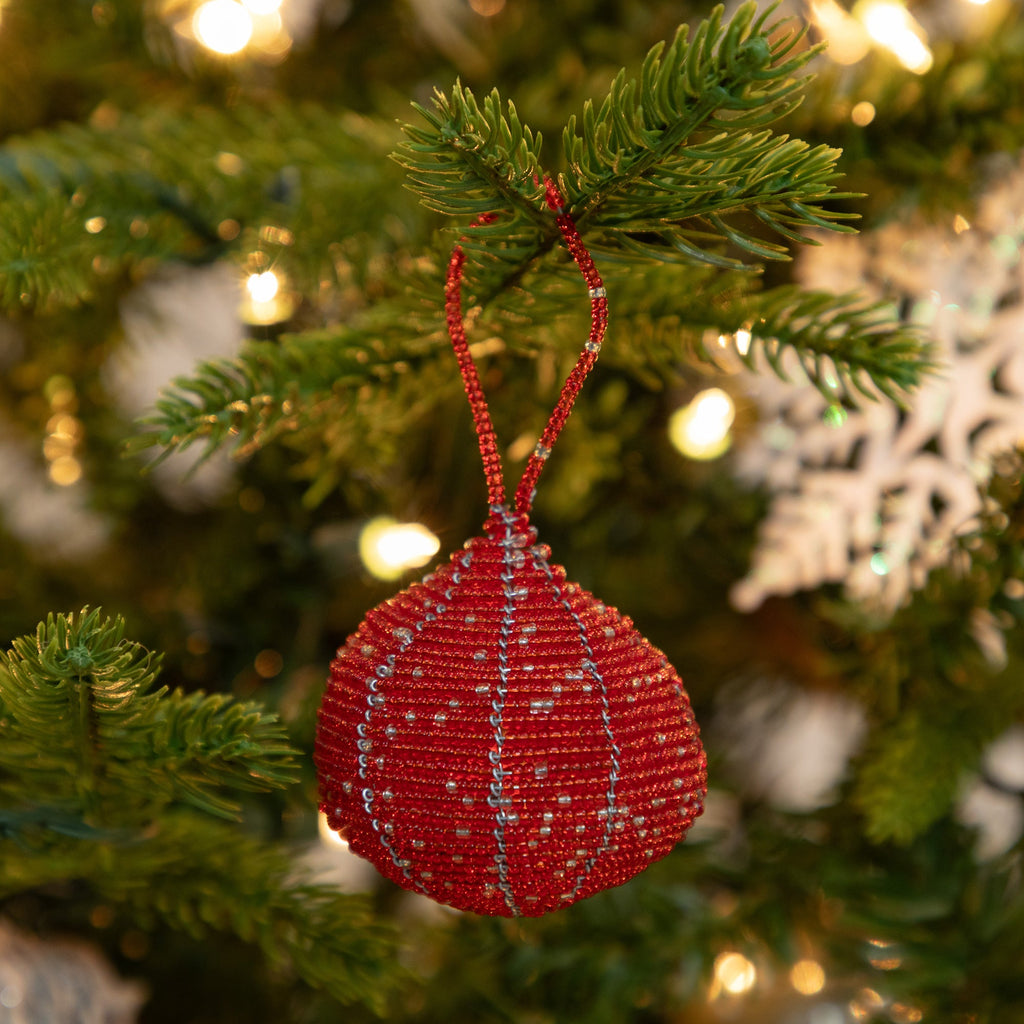Kenya Hand Beaded Ball Ornament