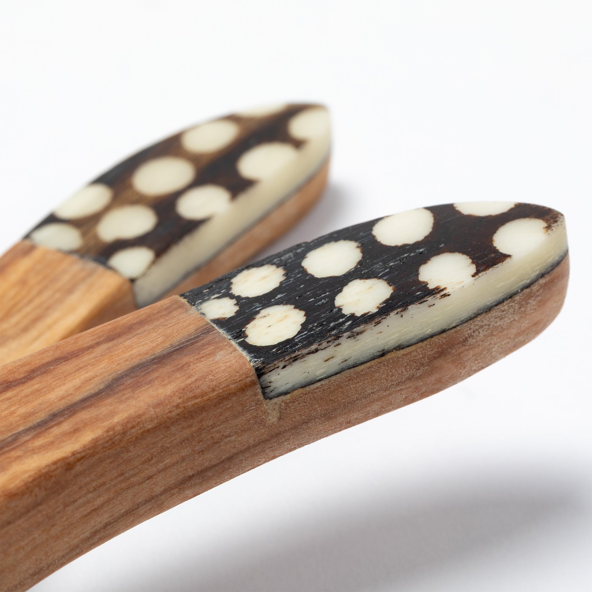 Handcrafted Olive Wood Salad Server - Set of 2