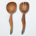 Handcrafted Olive Wood Salad Server - Set of 2