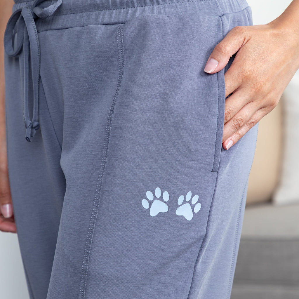 Paw Print Ultra Soft Modal Wrinkle Resistant Pants with Pockets