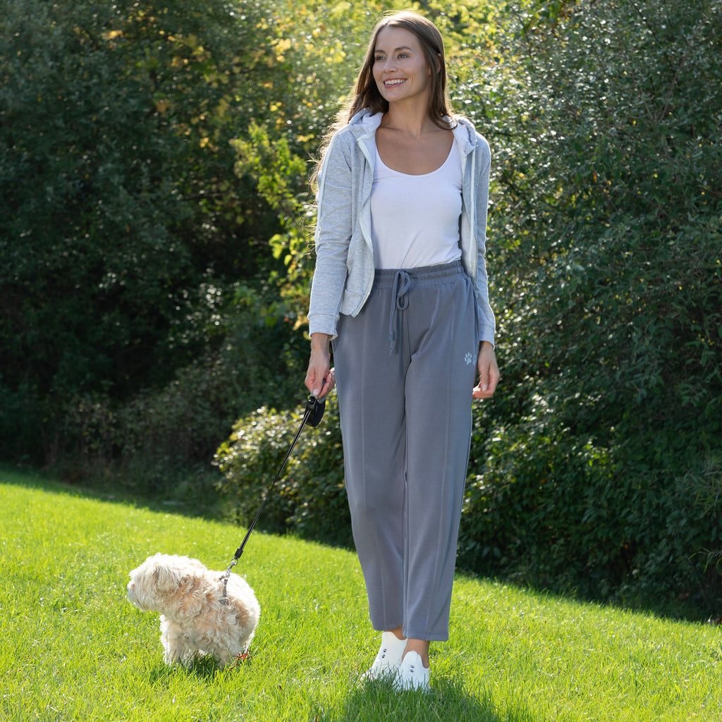 Paw Print Ultra Soft Modal Wrinkle Resistant Pants with Pockets
