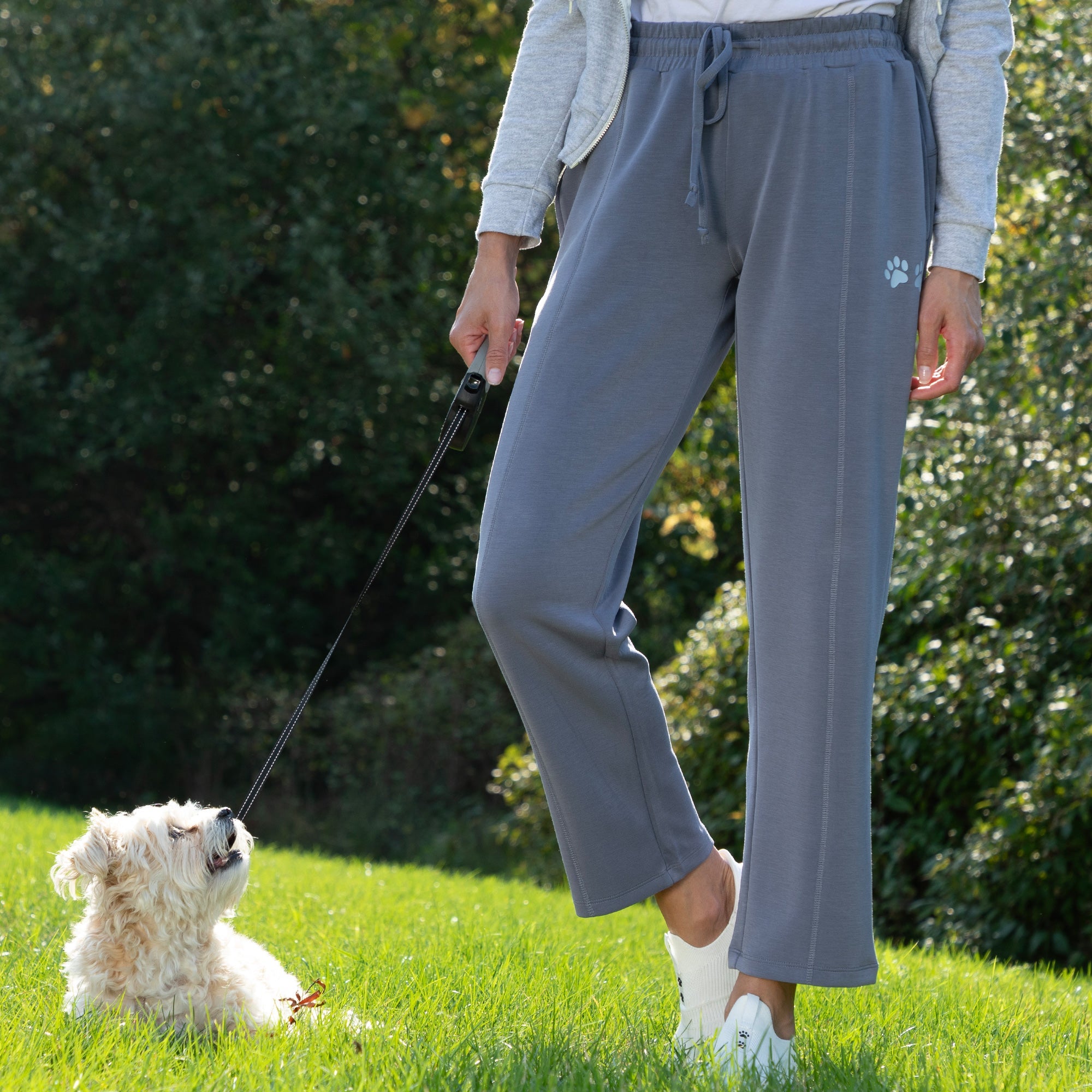 Paw Print Ultra Soft Modal Wrinkle Resistant Pants with Pockets