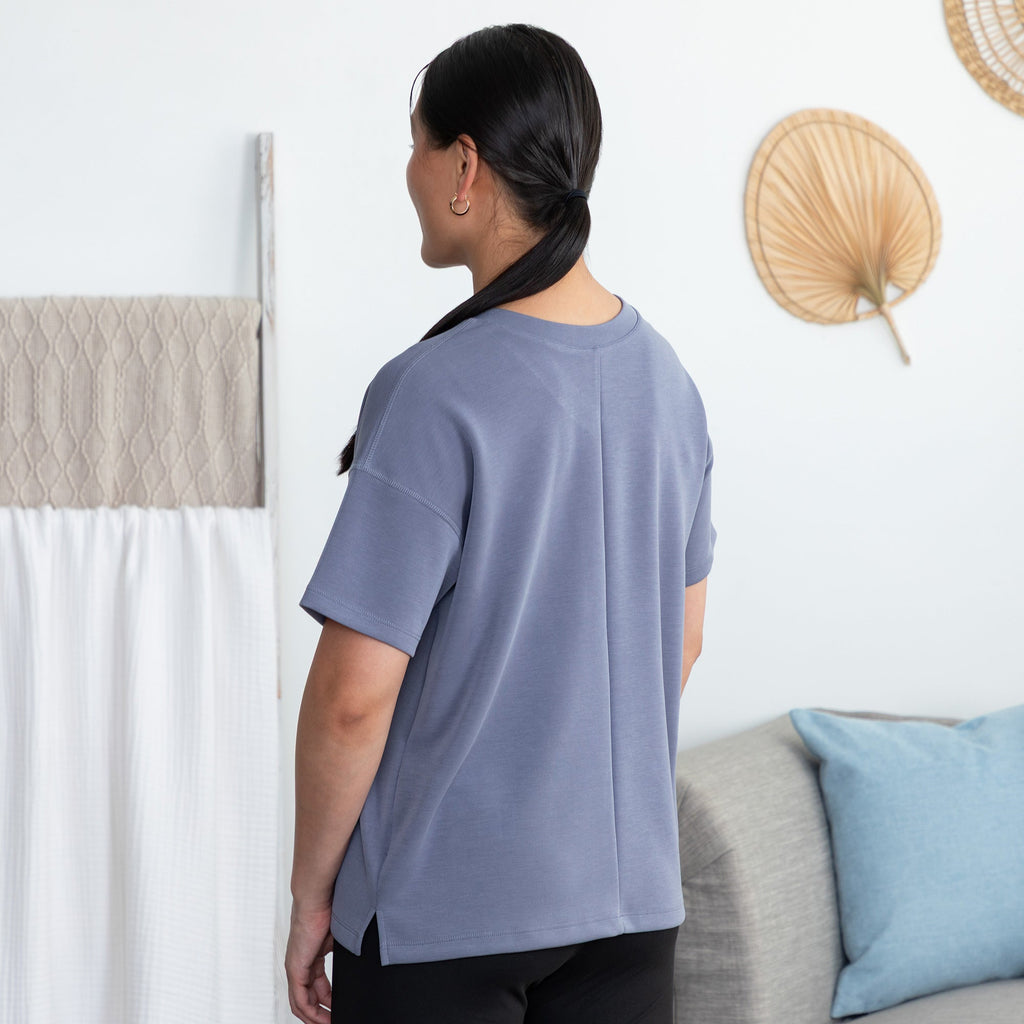 Paw Print Ultra Soft Modal Wrinkle Resistant V-Neck Short Sleeve Tee