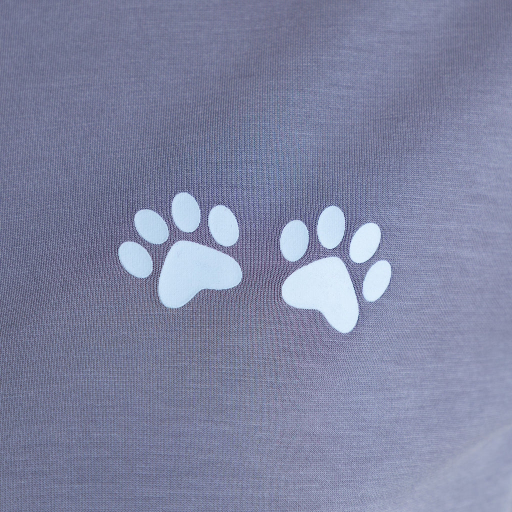 Paw Print Ultra Soft Modal Wrinkle Resistant V-Neck Short Sleeve Tee