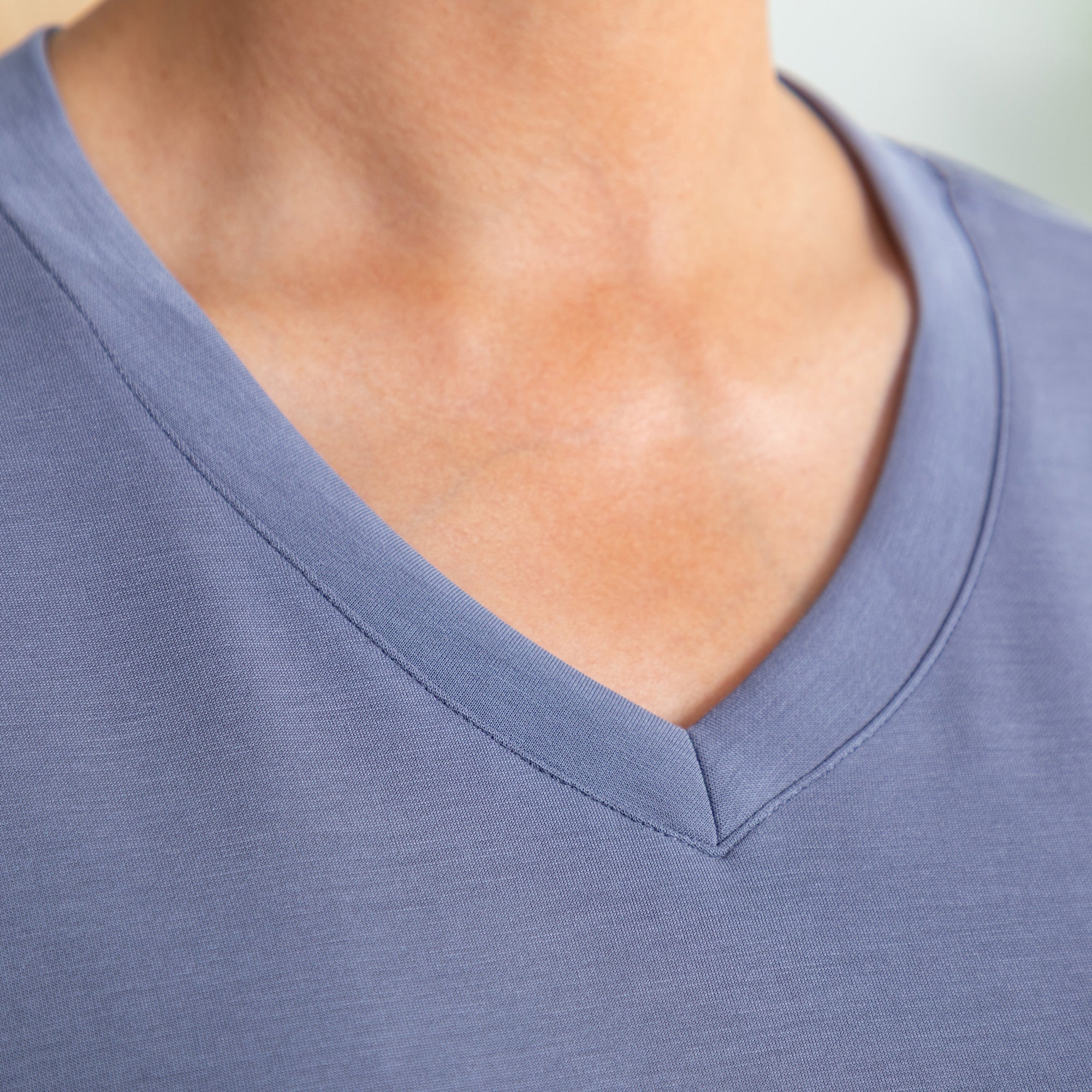 Paw Print Ultra Soft Modal Wrinkle Resistant V-Neck Short Sleeve Tee
