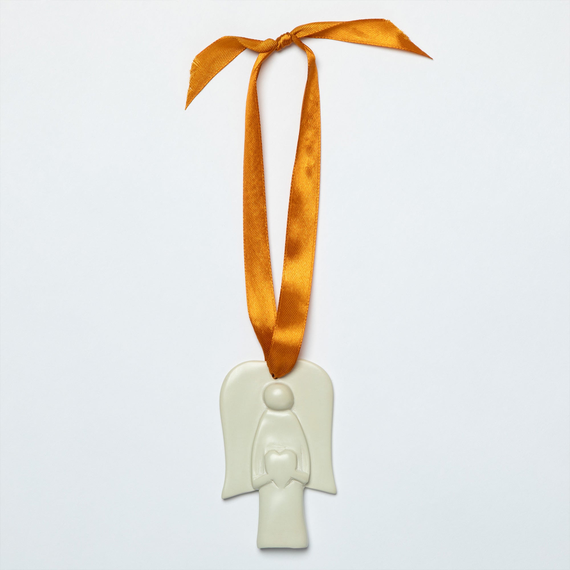 Angel & Heart Handmade Soapstone Ornament