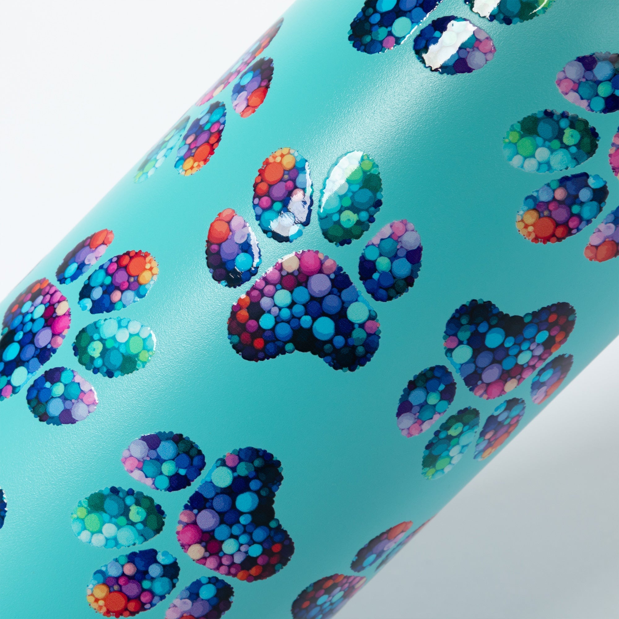 Paw Print Easy Sip Stainless Steel Water Bottle - 32oz