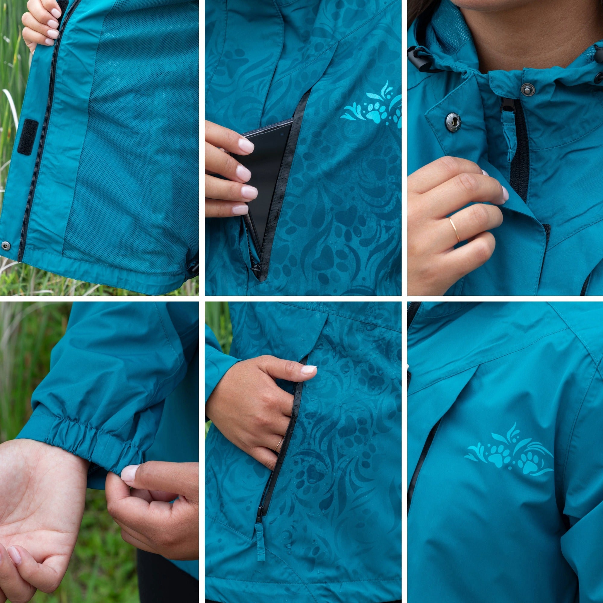 Paw Symphony Magical Print Rain Jacket