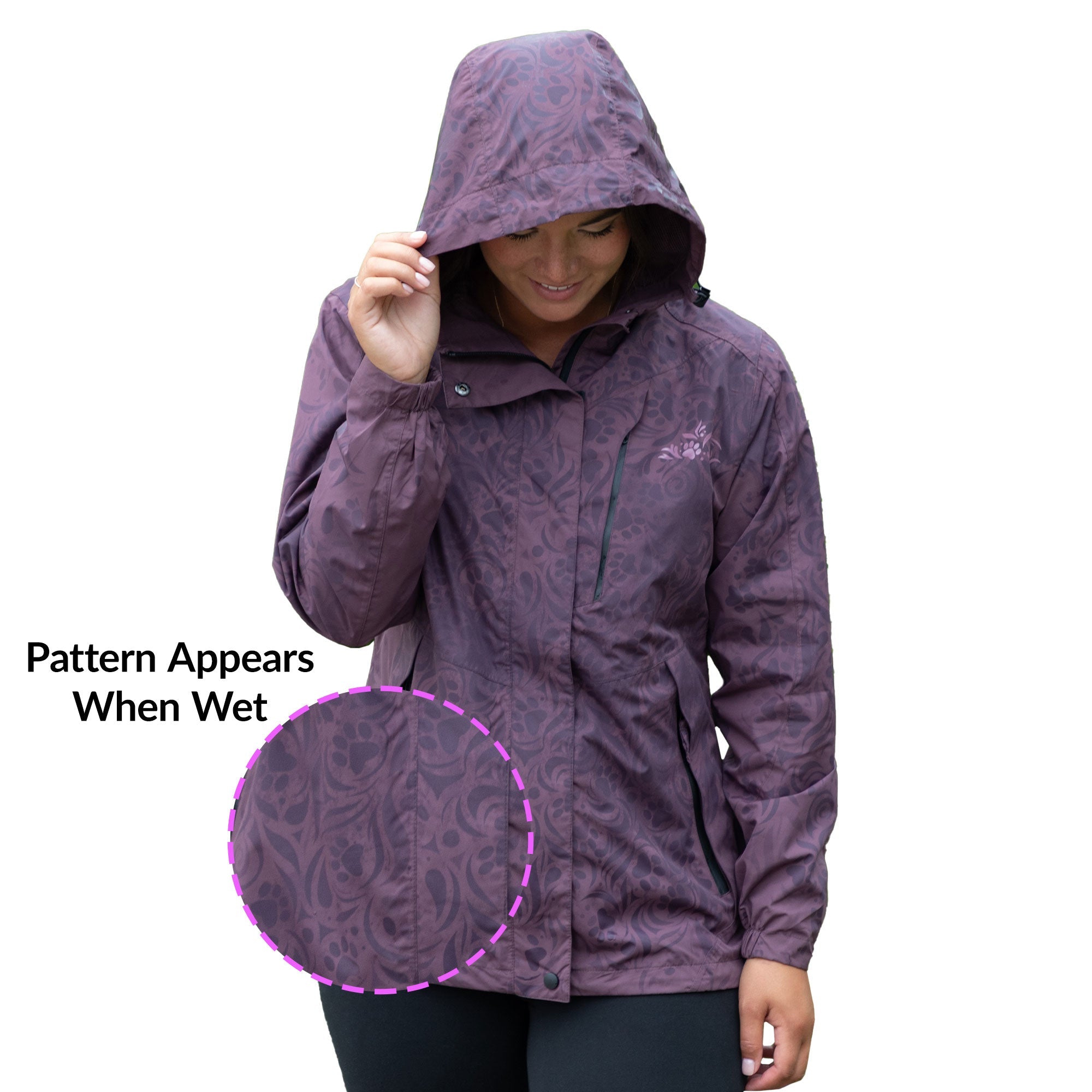 Paw Symphony Magical Print Rain Jacket