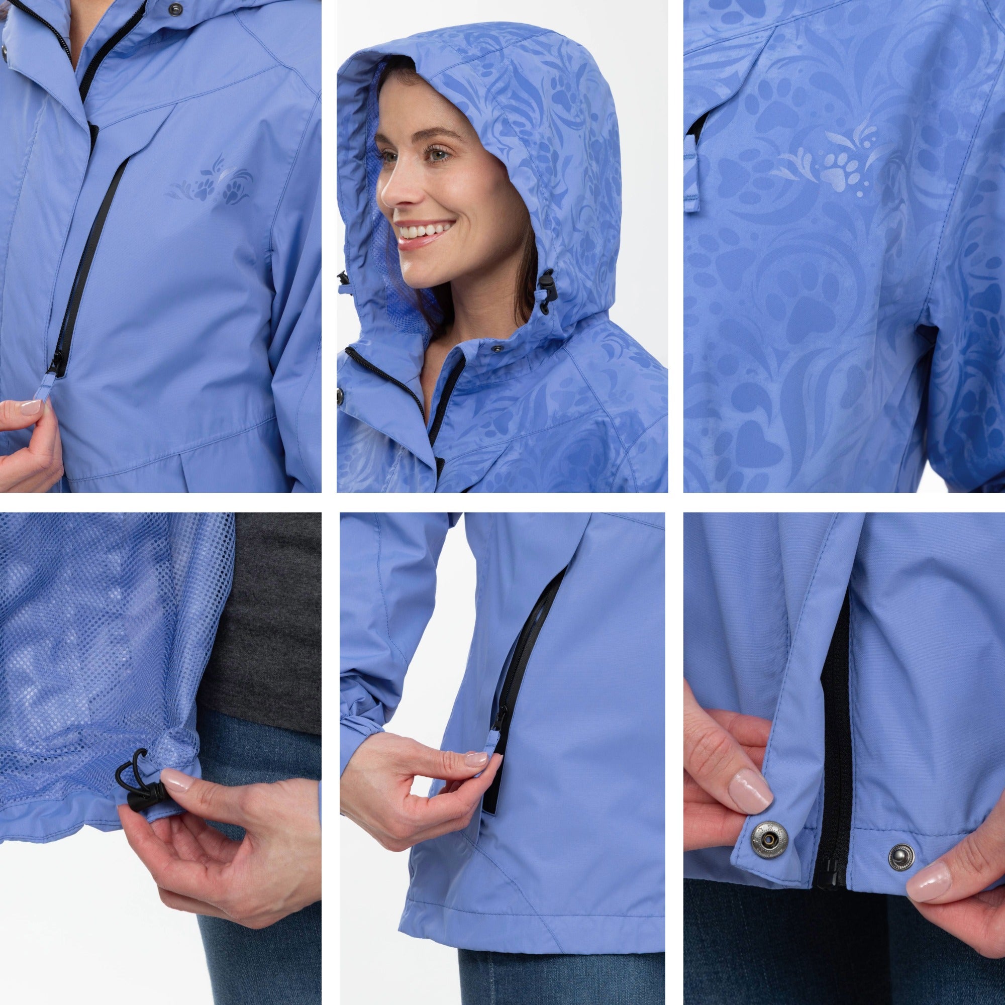 Paw Symphony Magical Print Rain Jacket