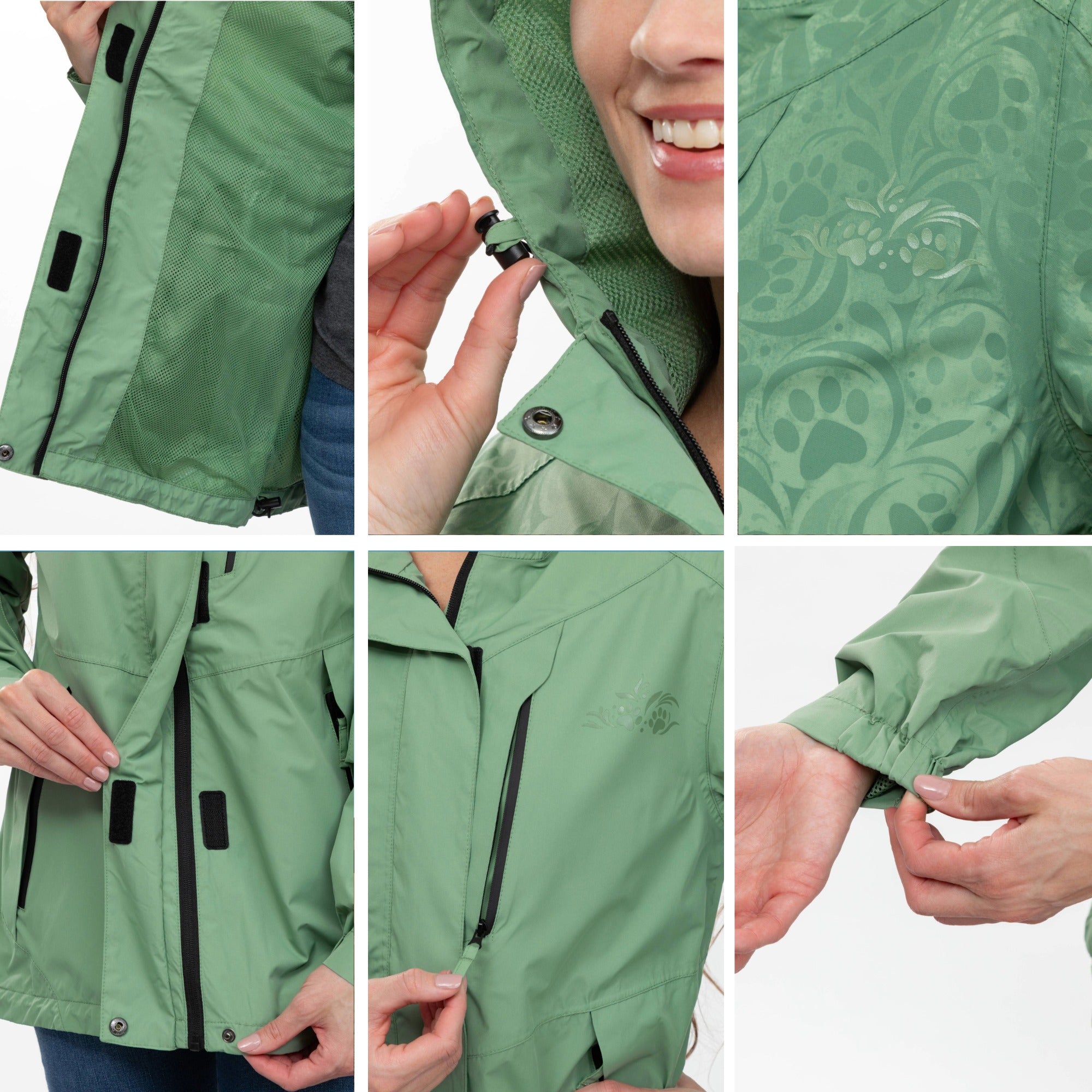 Paw Symphony Magical Print Rain Jacket