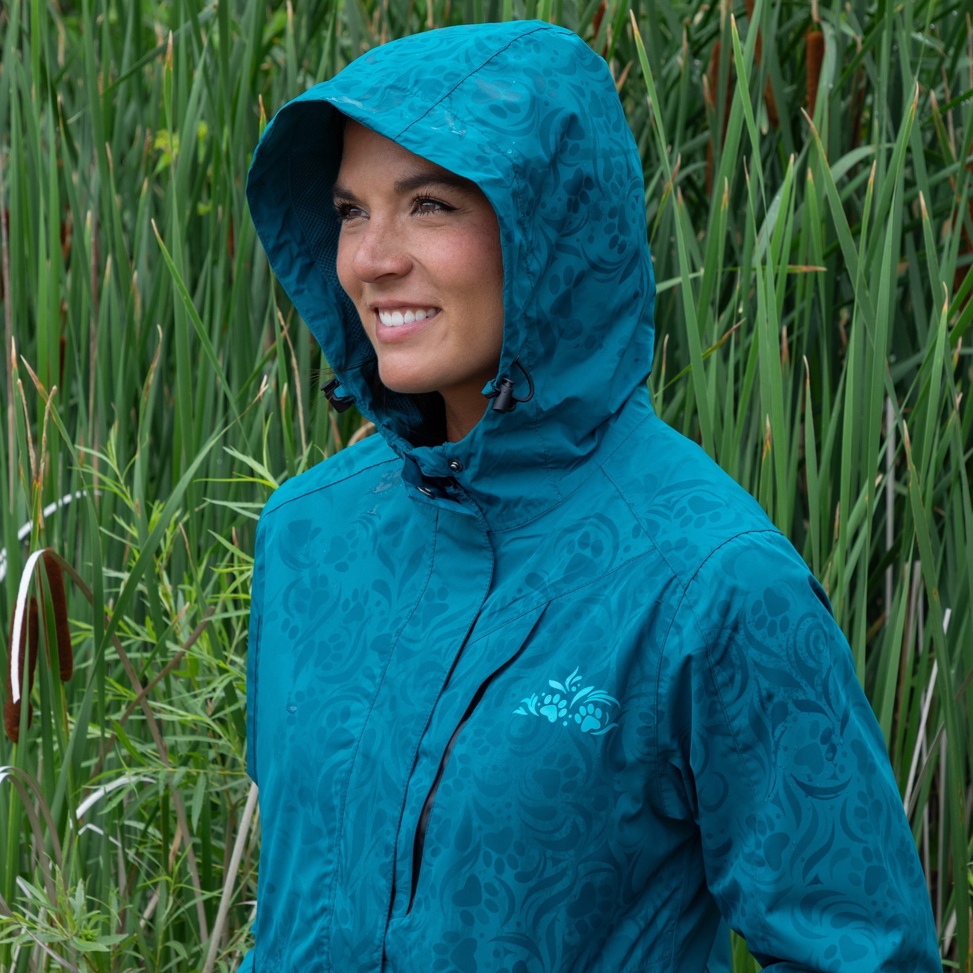 Paw Symphony Magical Print Rain Jacket