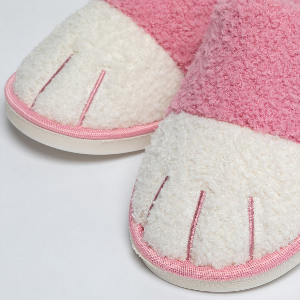 Cat Paw Fuzzy Fleece Slide Slippers