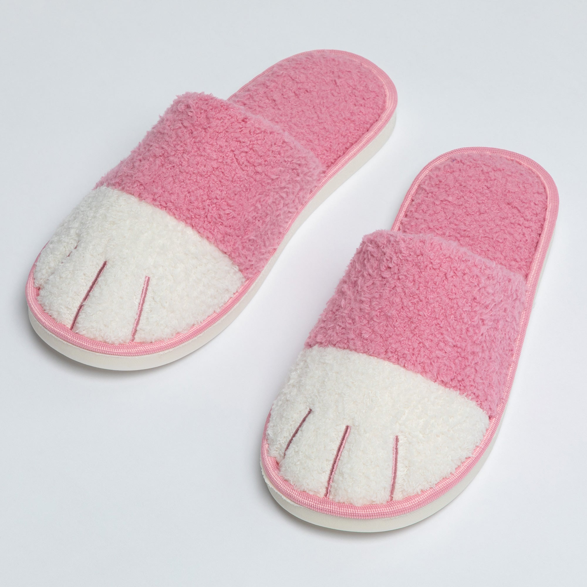Cat Paw Fuzzy Fleece Slide Slippers