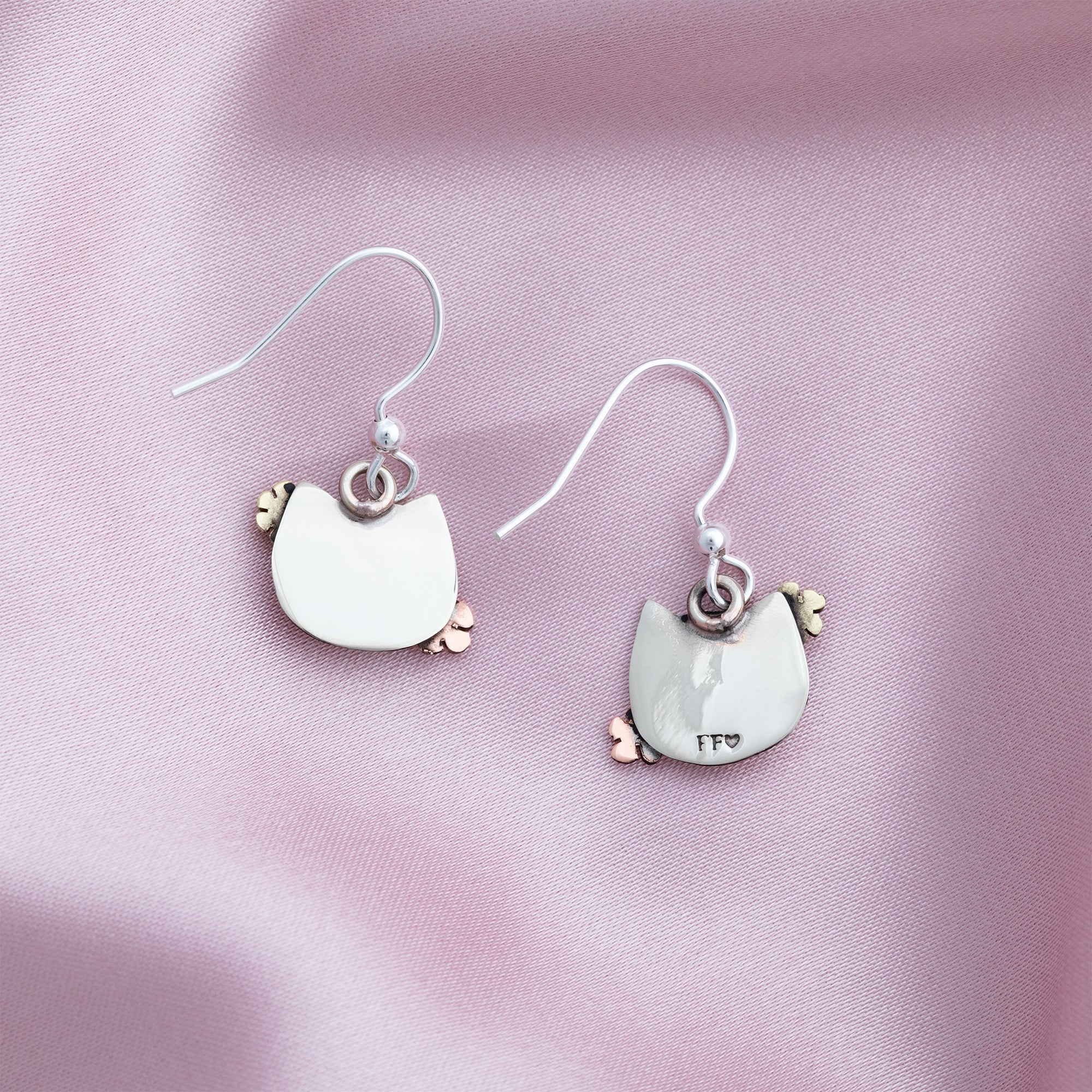 Cat & Dog Mixed Metal Earrings | Handmade, Fair Trade