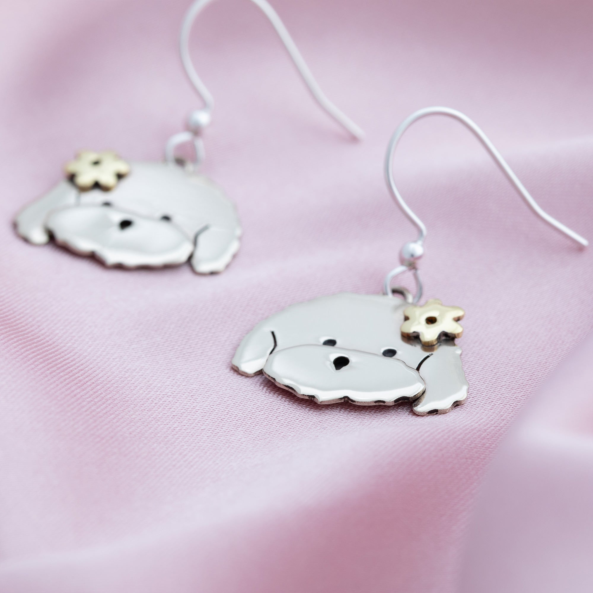 Cat & Dog Mixed Metal Earrings | Handmade, Fair Trade