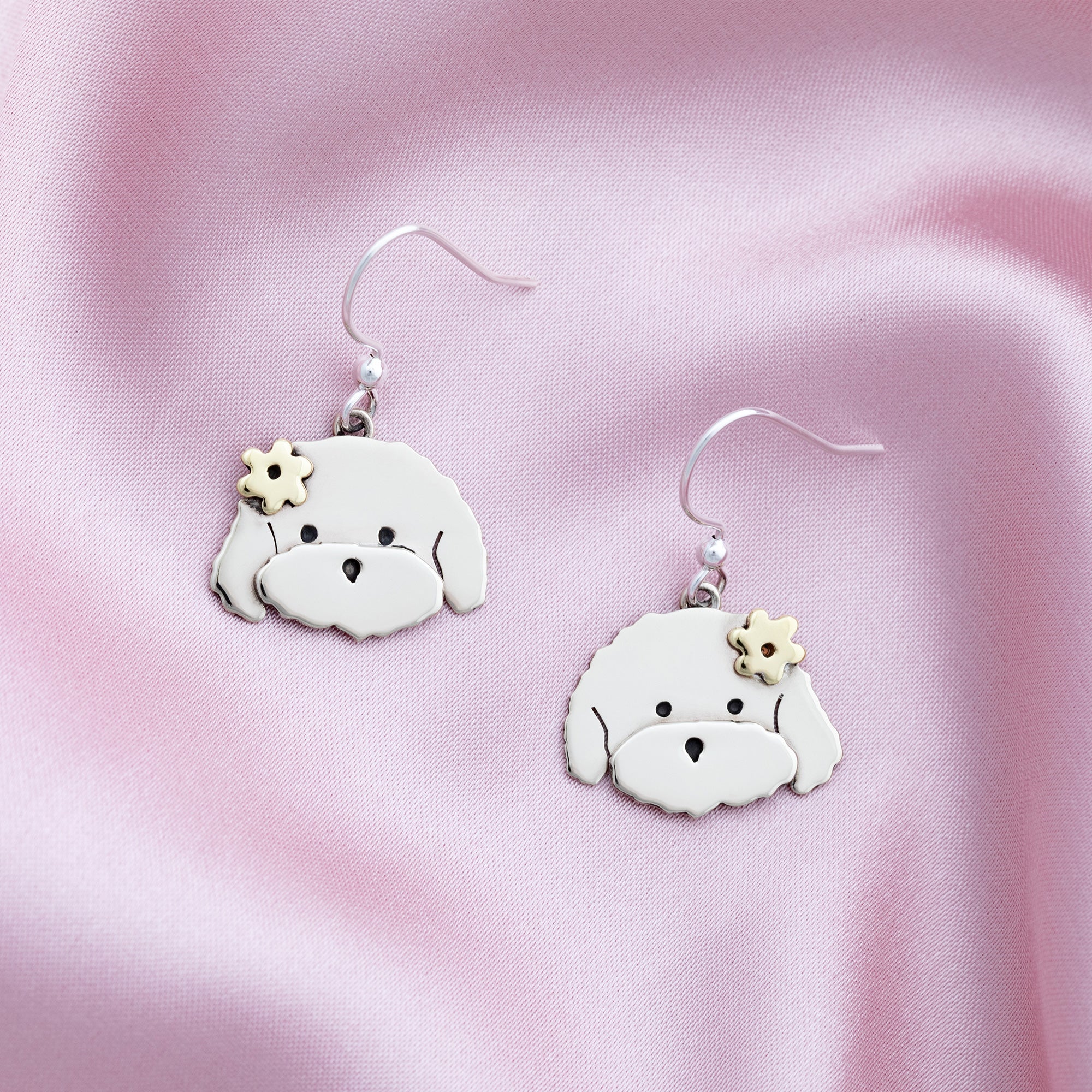 Cat & Dog Mixed Metal Earrings | Handmade, Fair Trade