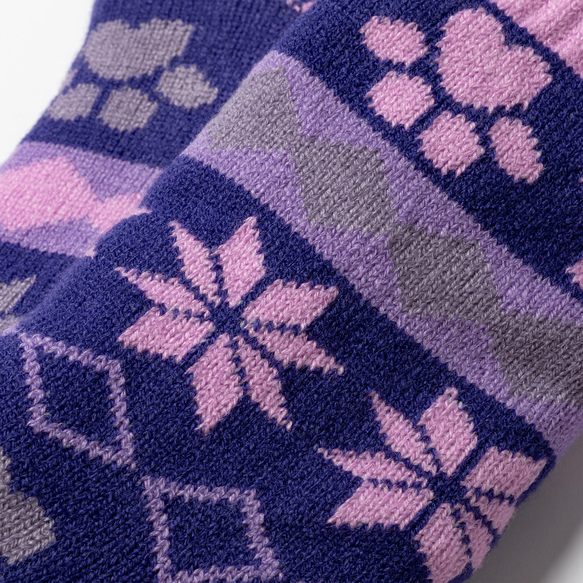 Sherpa Fleece-Lined Paw Print Cabin Slipper Socks
