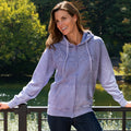 Paw Print Applique Acid Wash Zip Hoodie
