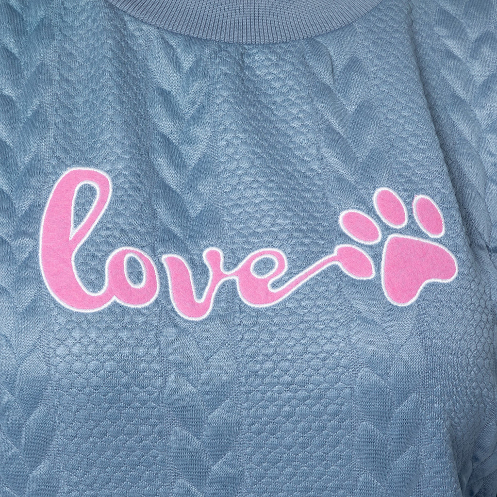 Pet Love Cable Jacquard Crewneck