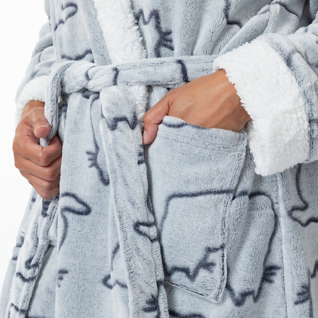 Pet Love Hooded Plush Fleece Robe