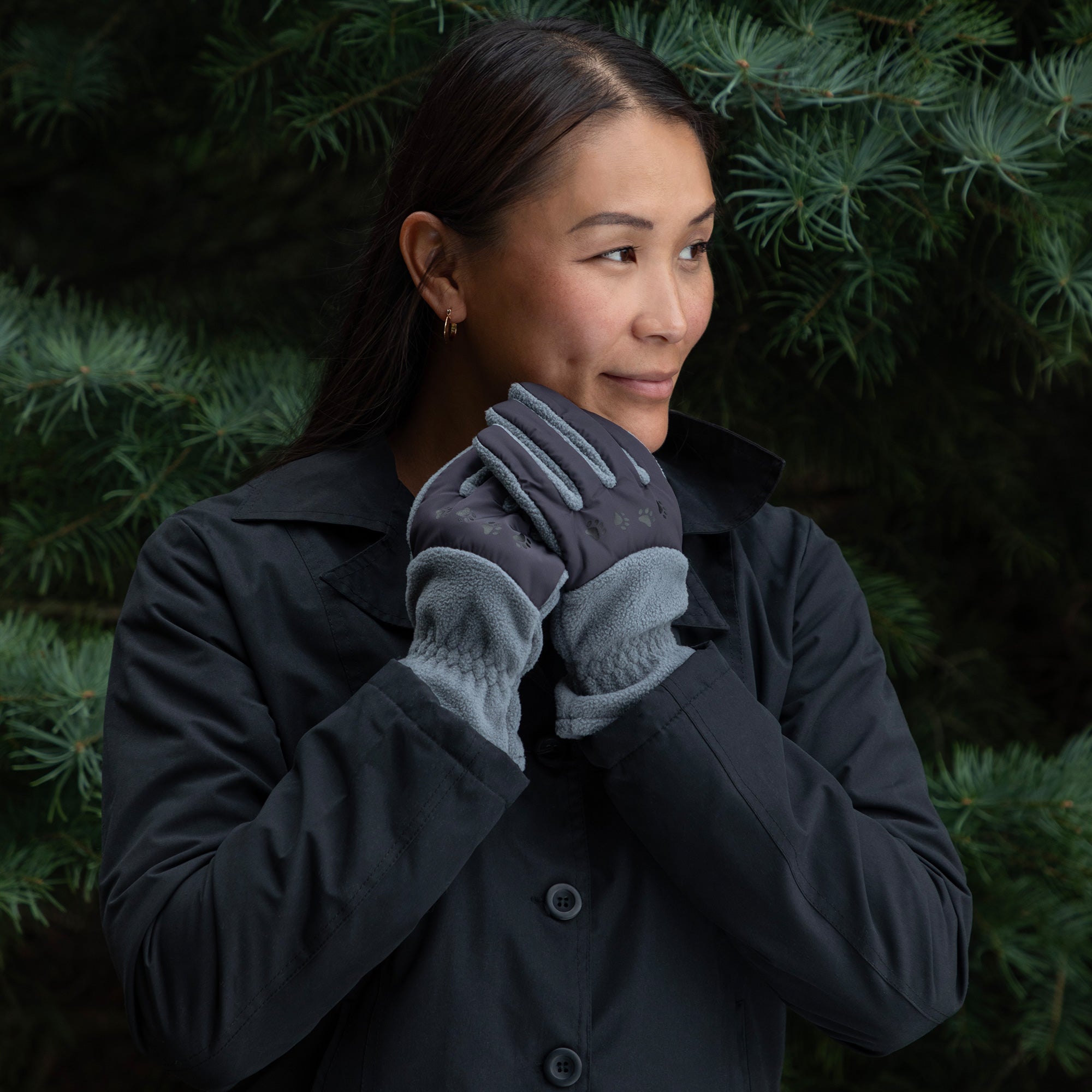 Walking Paws Polar Fleece Touch Screen Gloves