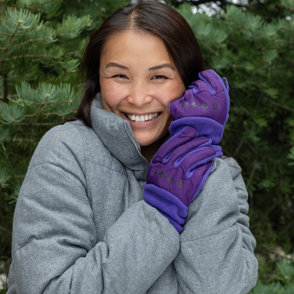 Walking Paws Polar Fleece Touch Screen Gloves