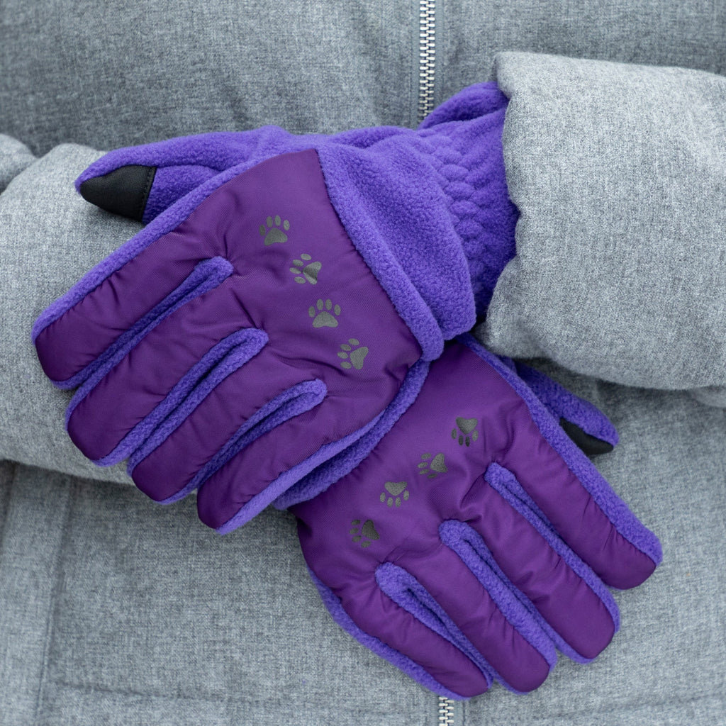 Walking Paws Polar Fleece Touch Screen Gloves