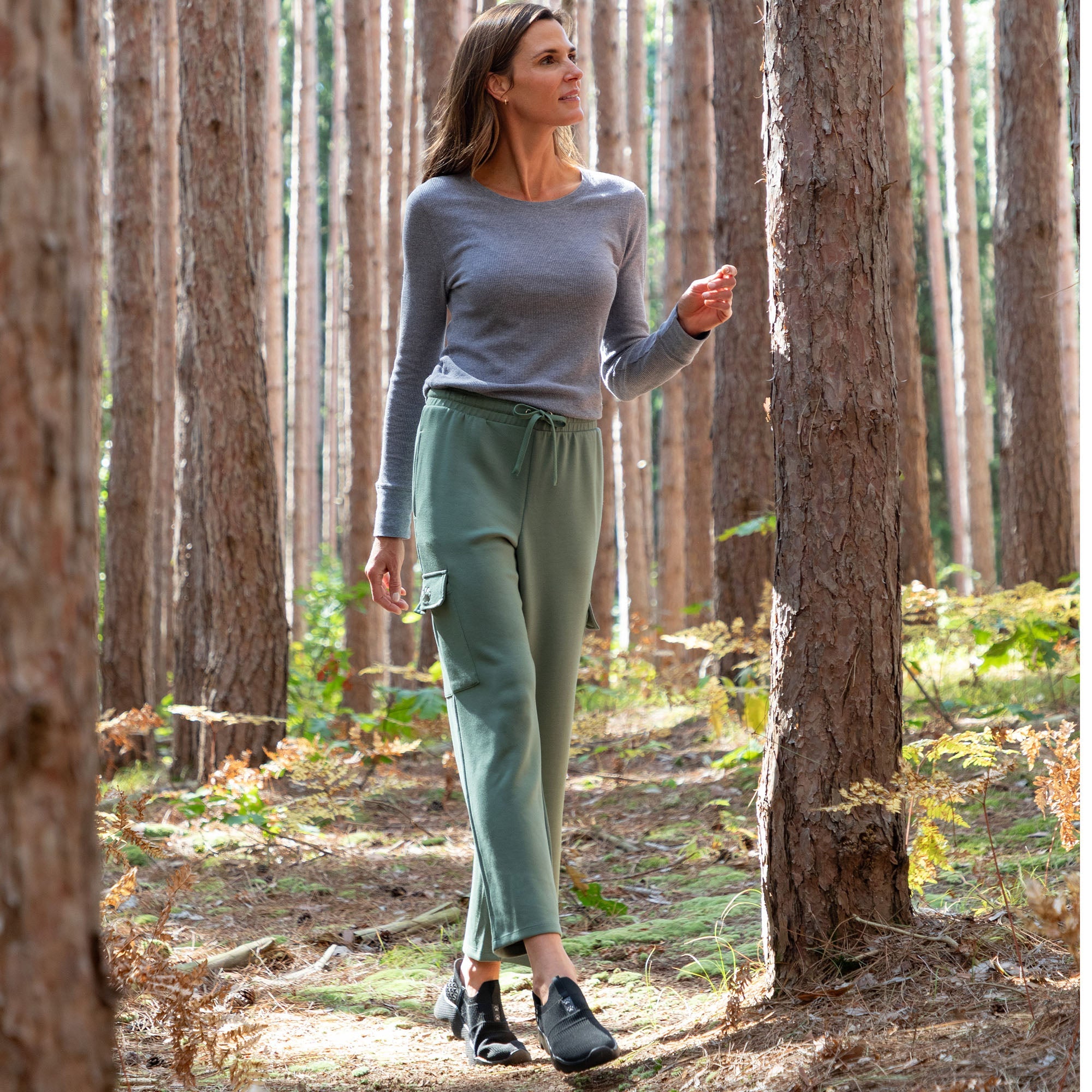 Paw Print Casual Stretch Cargo Pants