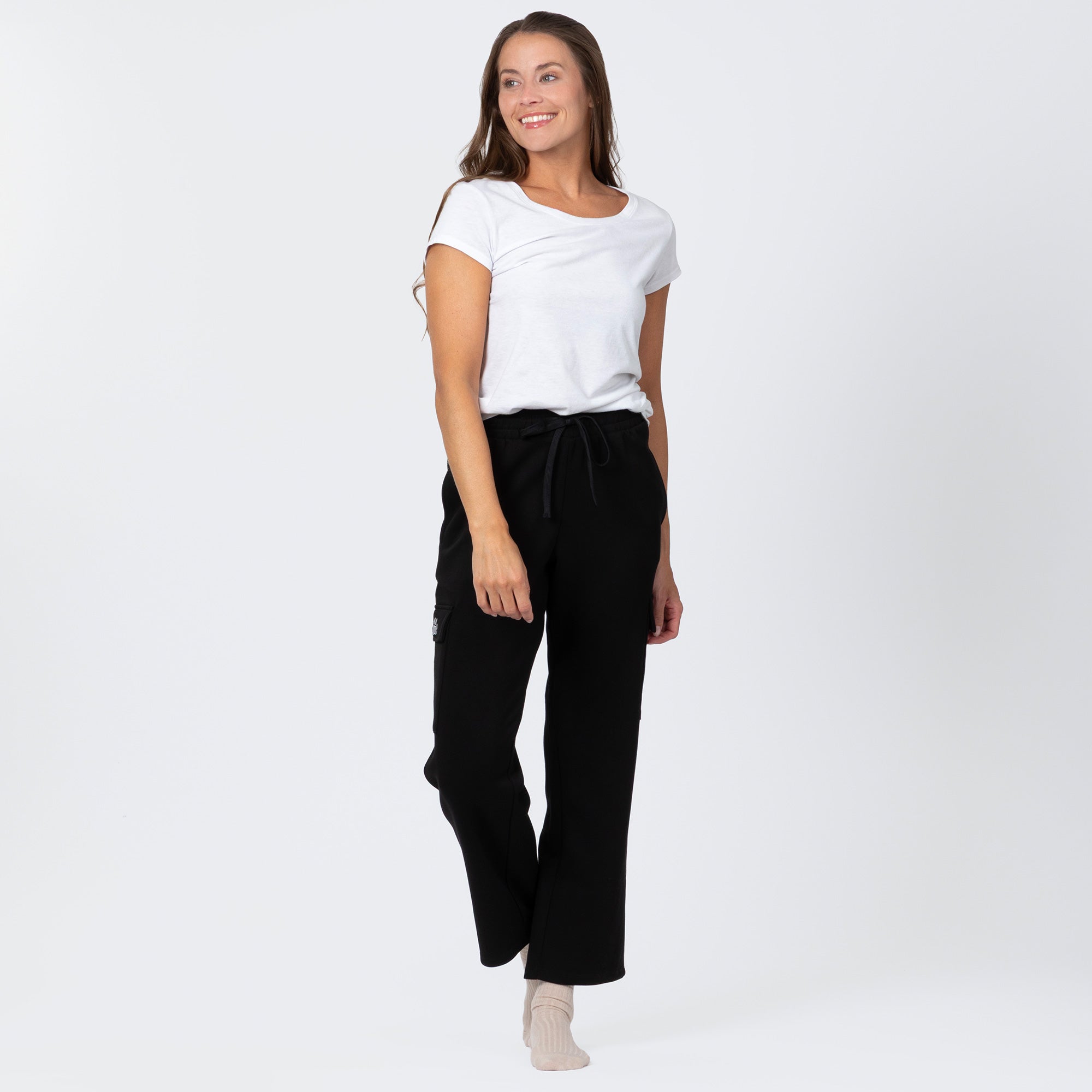 Paw Print Casual Stretch Cargo Pants