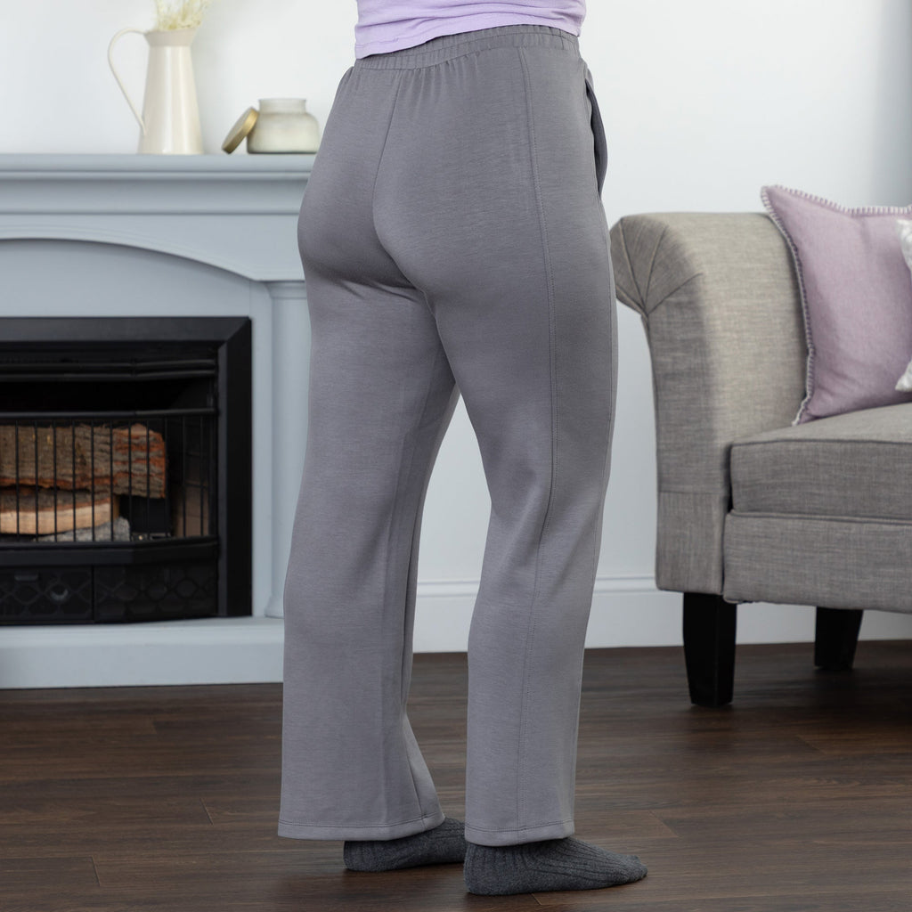Paw Print Side Panel Flare Pants with Pockets