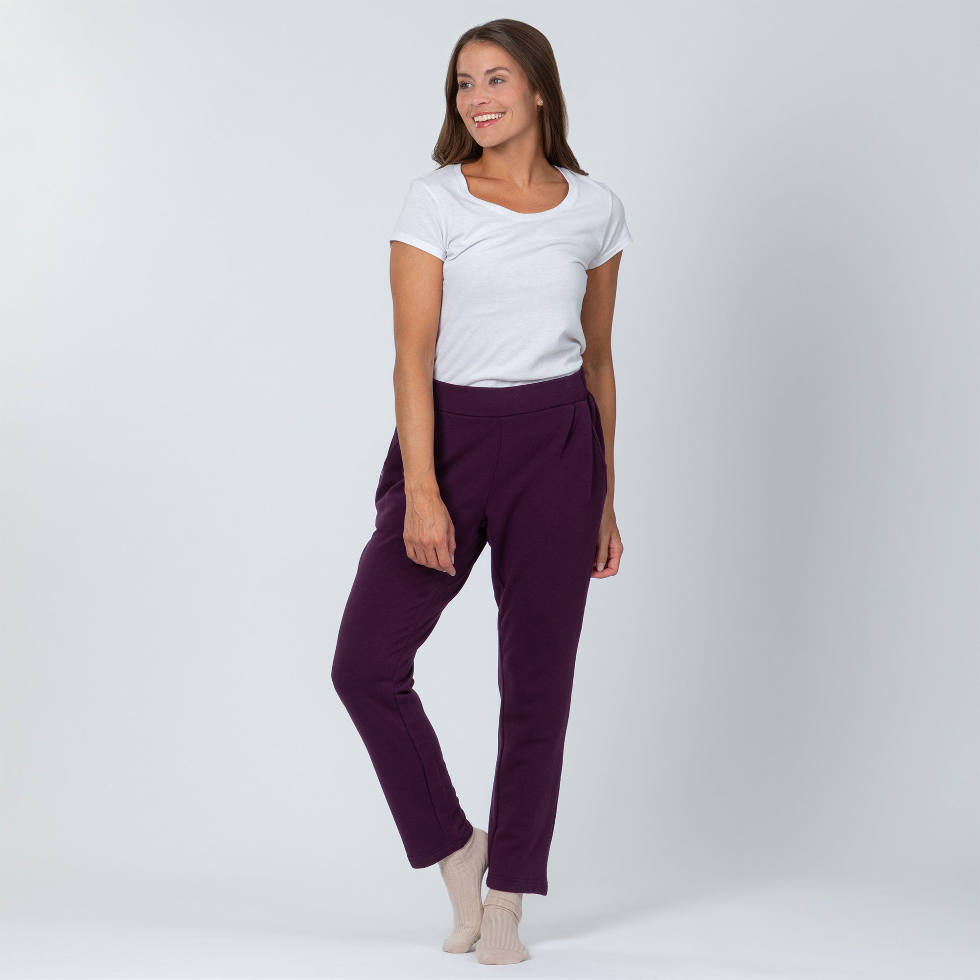 Paw Print Pleated Panel Casual Pants with Pockets