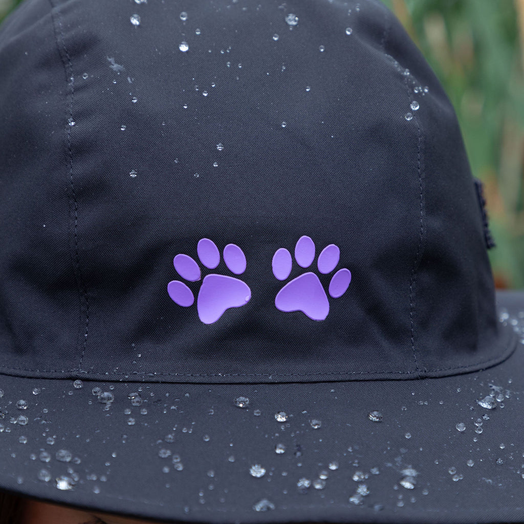 Paw Print UPF 50+ Wide Brim Rain Hat with Adjustable Sides