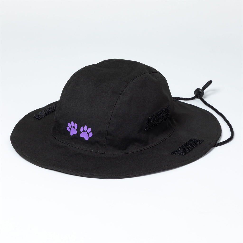 Paw Print UPF 50+ Wide Brim Rain Hat with Adjustable Sides