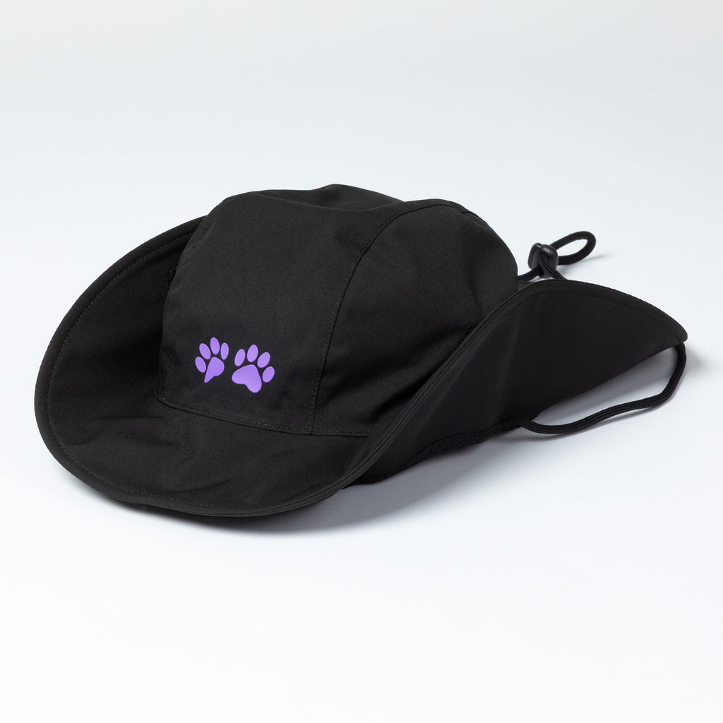 Paw Print UPF 50+ Wide Brim Rain Hat with Adjustable Sides
