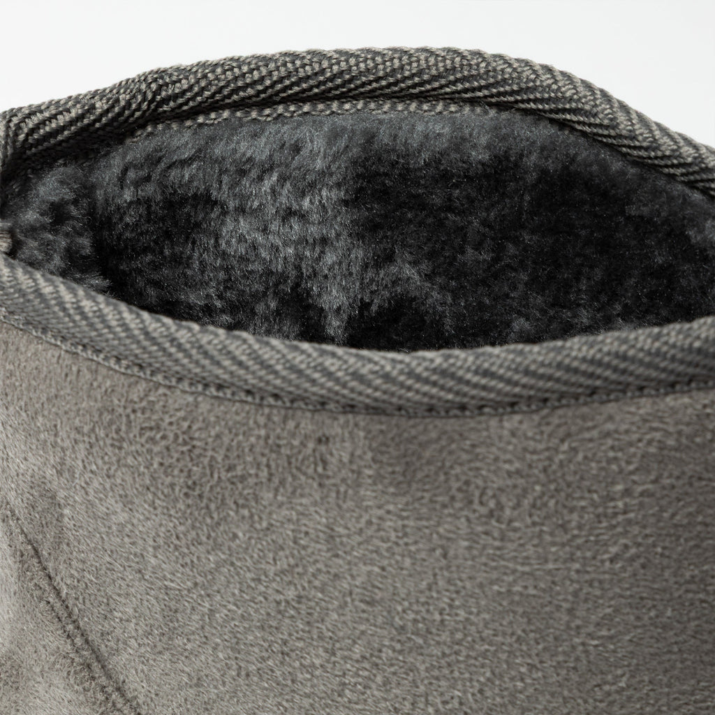Paw Print Slide-in Lightweight Faux Fur Lined Ankle Boots
