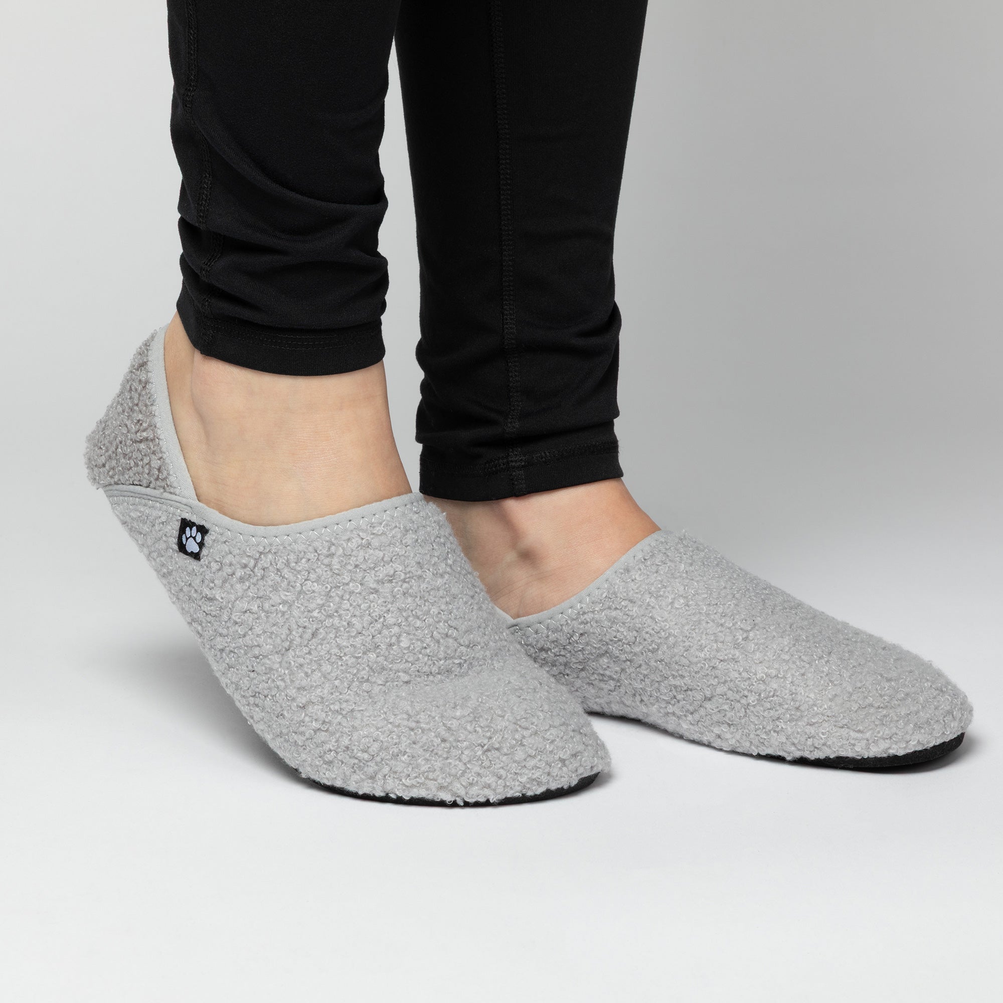 Paw Print Faux Shearling Lightweight Slippers