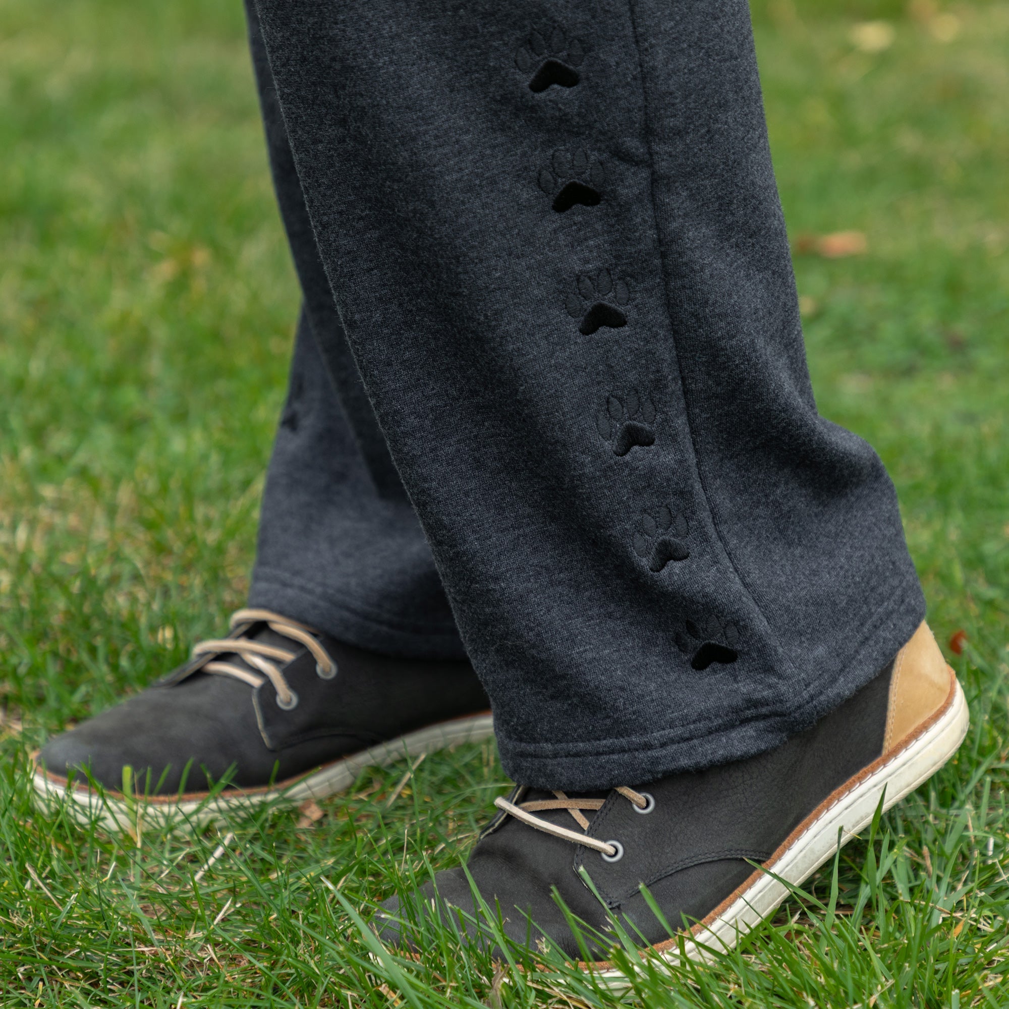 Path of Paws Embroidered Straight Leg Sweatpants