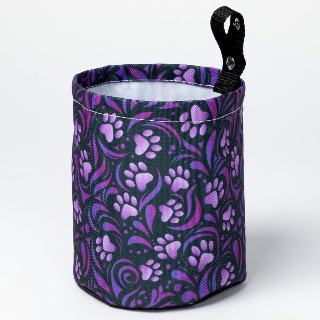 Paw Print Lightweight Foldable Car Trash Can