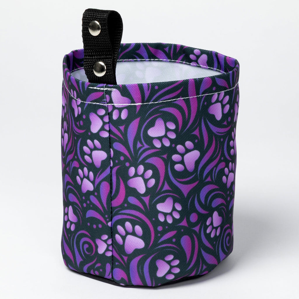 Paw Print Lightweight Foldable Car Trash Can