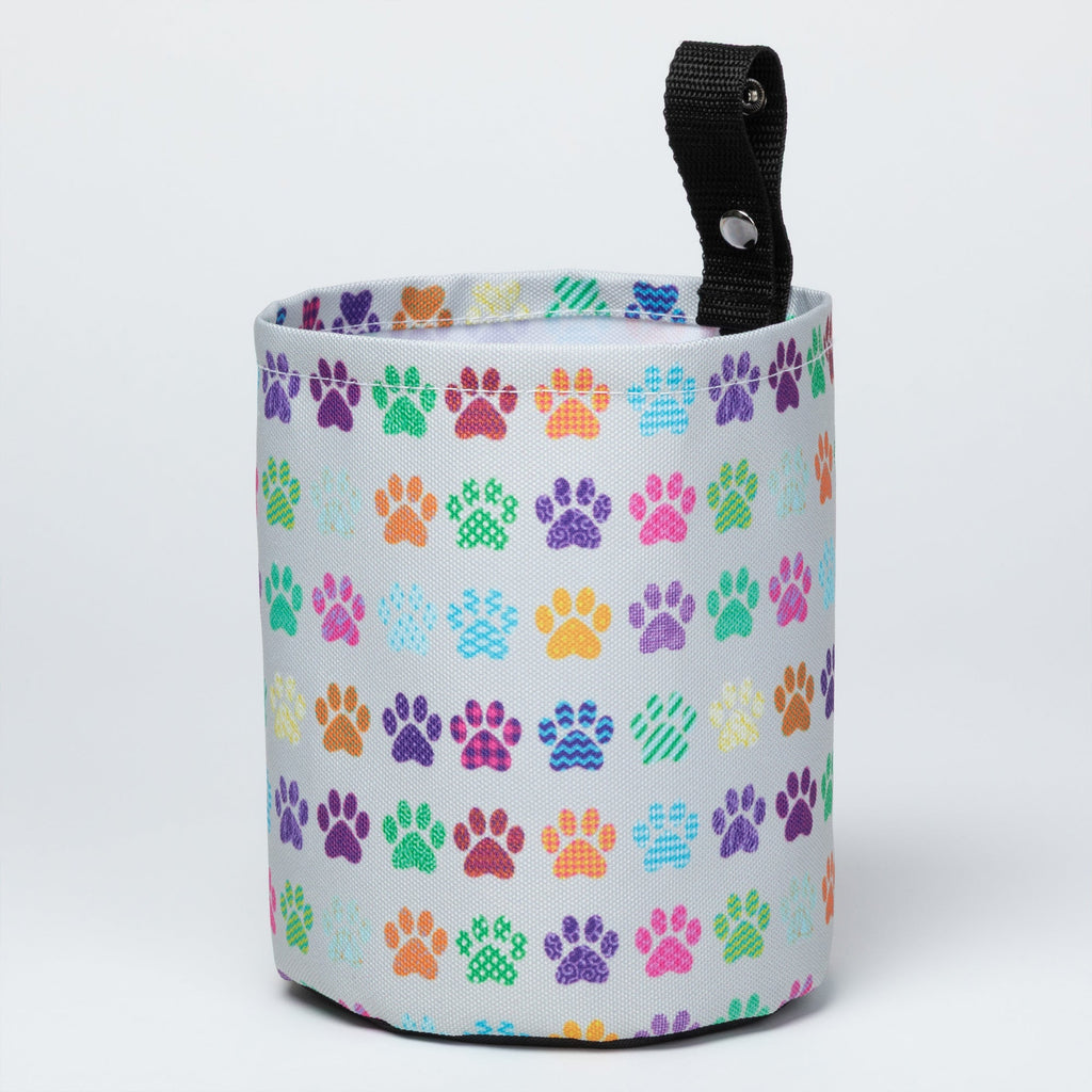 Paw Print Lightweight Foldable Car Trash Can