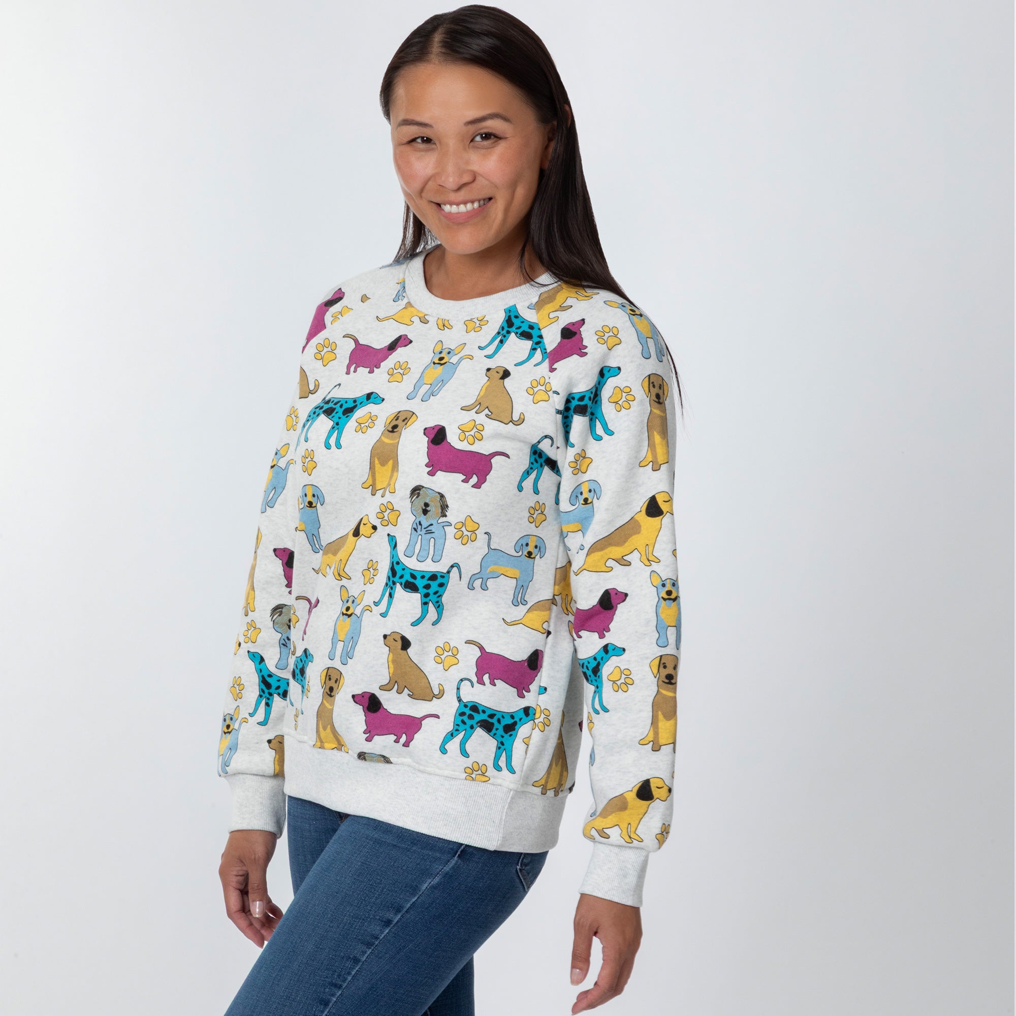 Colorful Pet Print Sweatshirt