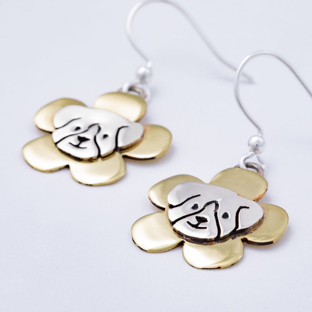Cat & Dog Mixed Metal Earrings | Handmade, Fair Trade
