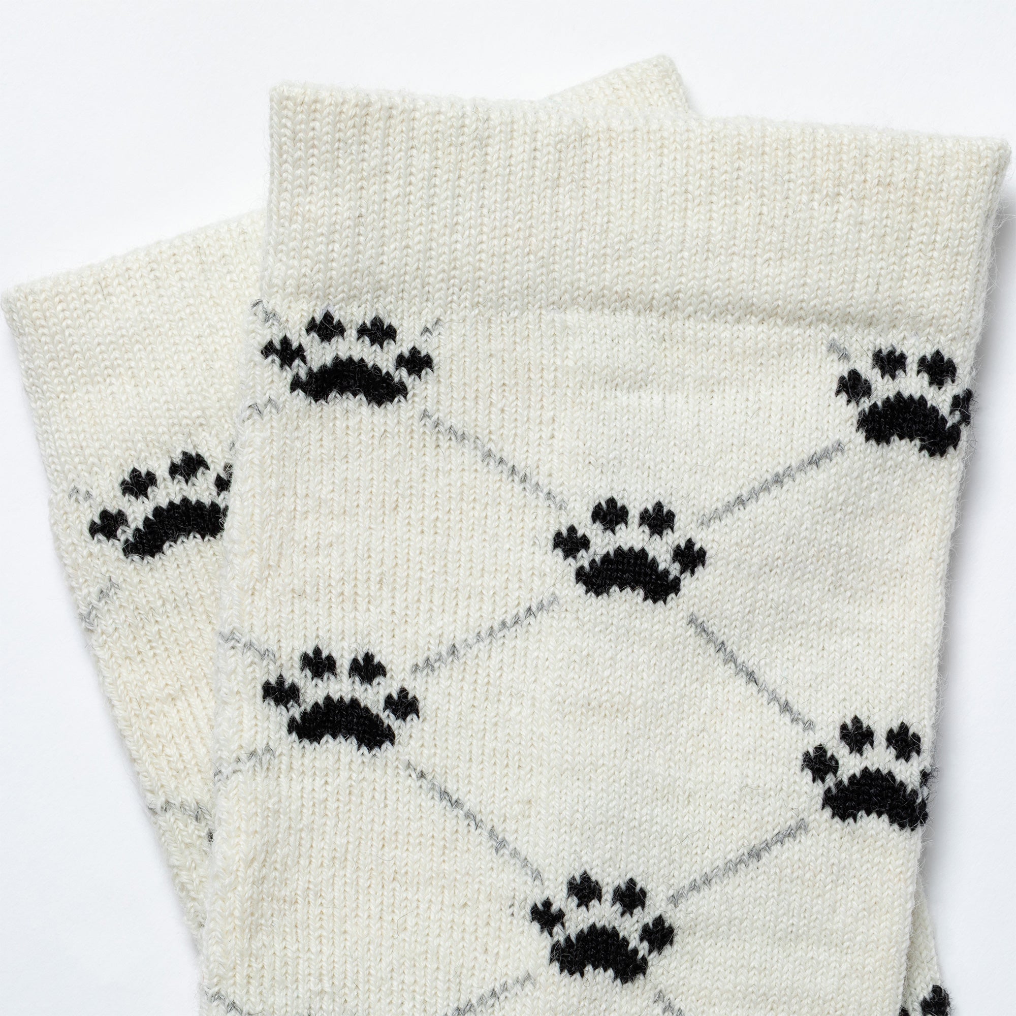 Argyle Paws Alpaca Crew Socks