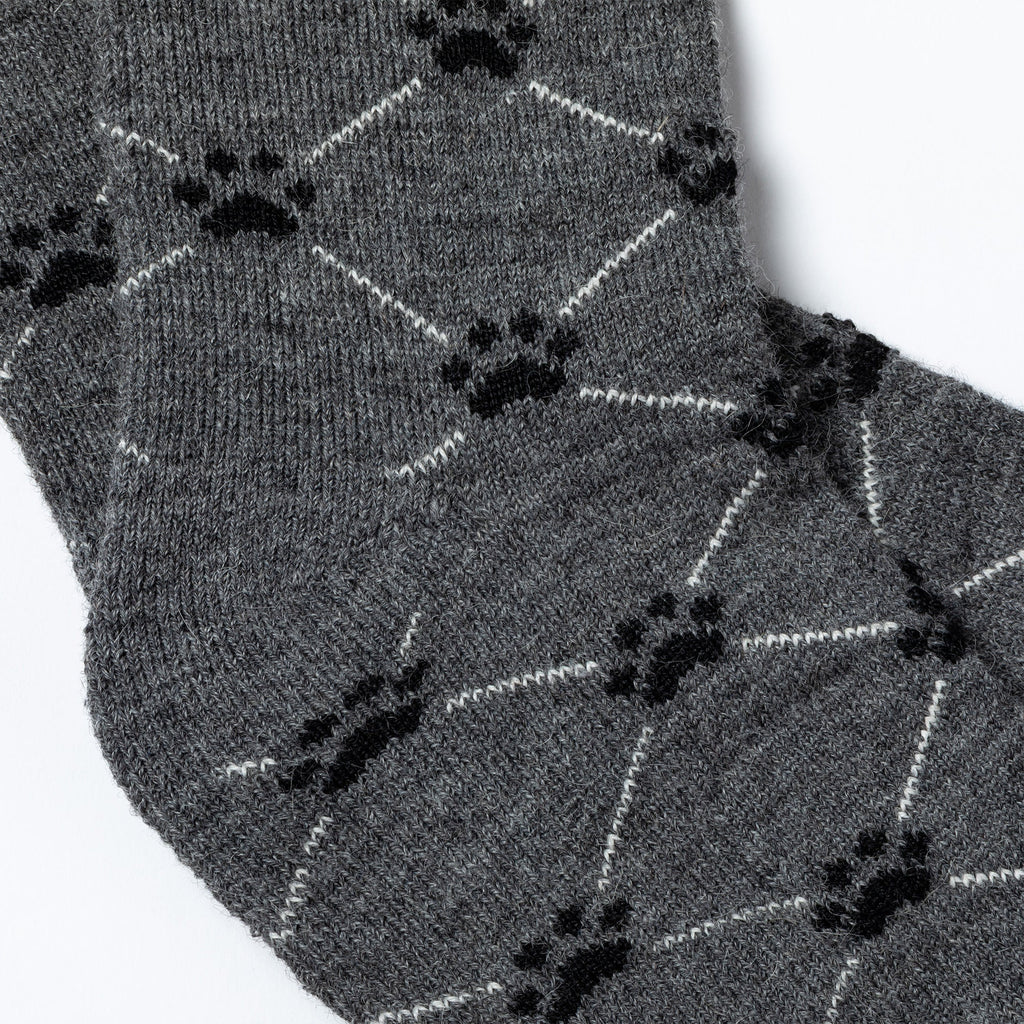 Argyle Paws Alpaca Crew Socks